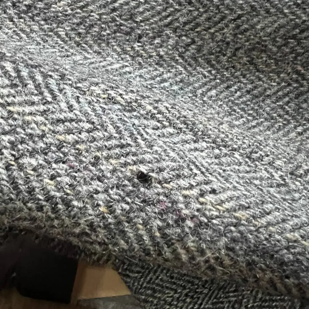 Stafford Harris Tweed Vintage Gray Herringbone 2 Button Sport Coat Blazer 48